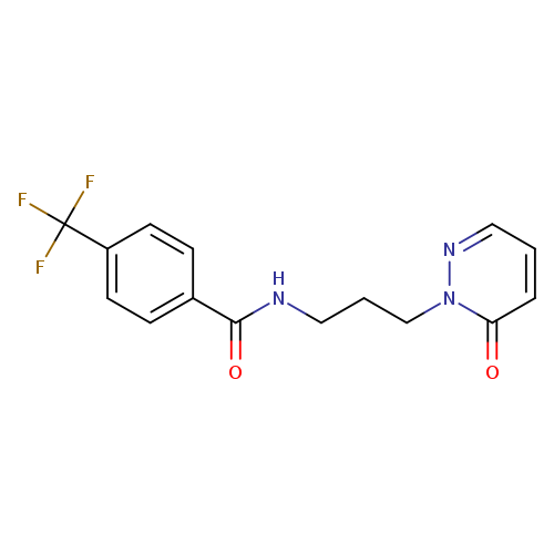 N-[3-(6-oxo-1,6-dihydropyridazin-1-yl)propyl]-4-(trifluoromethyl)benzamide