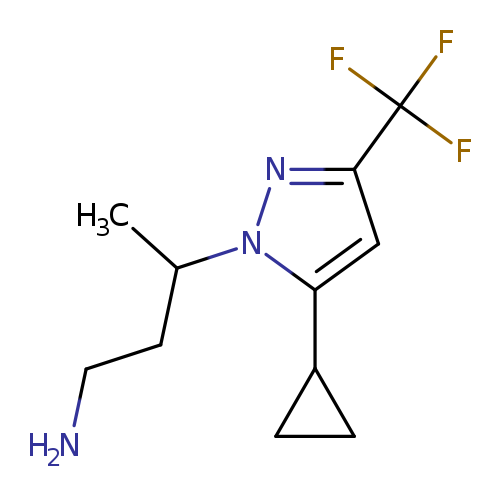 3-(5-Cyclopropyl-3-(trifluoromethyl)-1H-pyrazol-1-yl)butan-1-amine