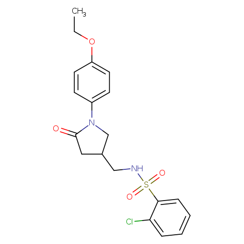 2-chloro-N-{[1-(4-ethoxyphenyl)-5-oxopyrrolidin-3-yl]methyl}benzene-1-sulfonamide