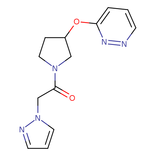 2-(1H-pyrazol-1-yl)-1-[3-(pyridazin-3-yloxy)pyrrolidin-1-yl]ethan-1-one