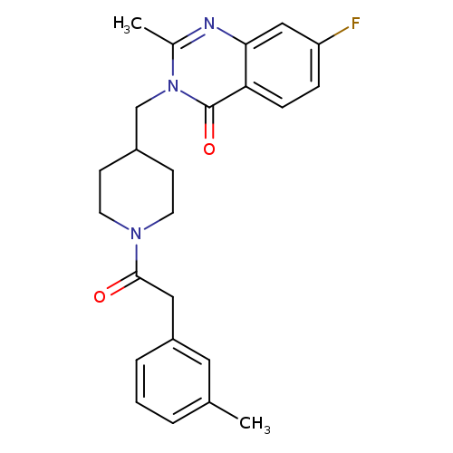 7-fluoro-2-methyl-3-({1-[2-(3-methylphenyl)acetyl]piperidin-4-yl}methyl)-3,4-dihydroquinazolin-4-one