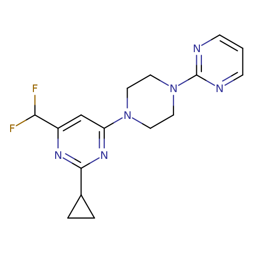 2-cyclopropyl-4-(difluoromethyl)-6-[4-(pyrimidin-2-yl)piperazin-1-yl]pyrimidine