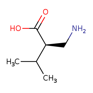 Butanoic acid, 2-(aminomethyl)-3-methyl-, (2R)-