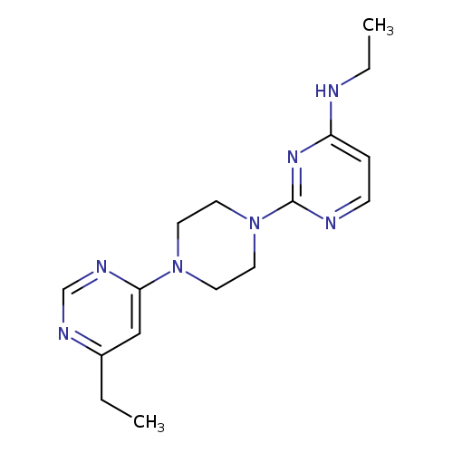 N-ethyl-2-[4-(6-ethylpyrimidin-4-yl)piperazin-1-yl]pyrimidin-4-amine