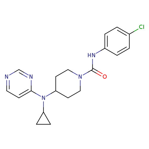 N-(4-chlorophenyl)-4-[cyclopropyl(pyrimidin-4-yl)amino]piperidine-1-carboxamide