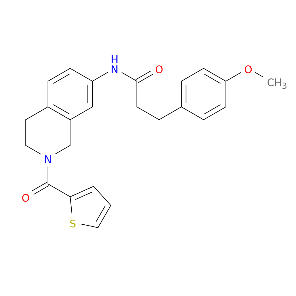 3-(4-methoxyphenyl)-N-[2-(thiophene-2-carbonyl)-1,2,3,4-tetrahydroisoquinolin-7-yl]propanamide