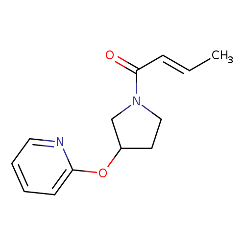 (2E)-1-[3-(pyridin-2-yloxy)pyrrolidin-1-yl]but-2-en-1-one