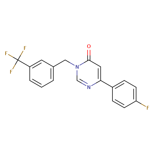 6-(4-fluorophenyl)-3-{[3-(trifluoromethyl)phenyl]methyl}-3,4-dihydropyrimidin-4-one
