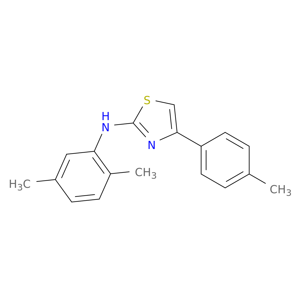 N-(2,5-dimethylphenyl)-4-(4-methylphenyl)-1,3-thiazol-2-amine