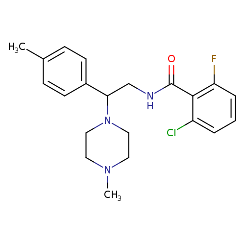 2-chloro-6-fluoro-N-[2-(4-methylphenyl)-2-(4-methylpiperazin-1-yl)ethyl]benzamide