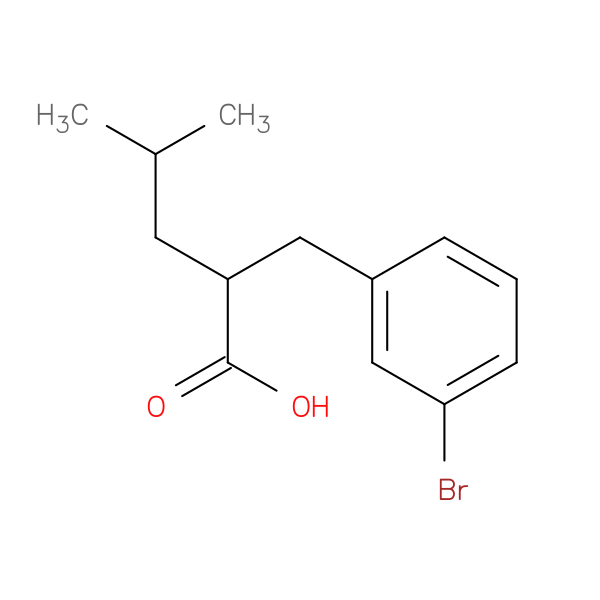 2-[(3-Bromophenyl)methyl]-4-methylpentanoic acid