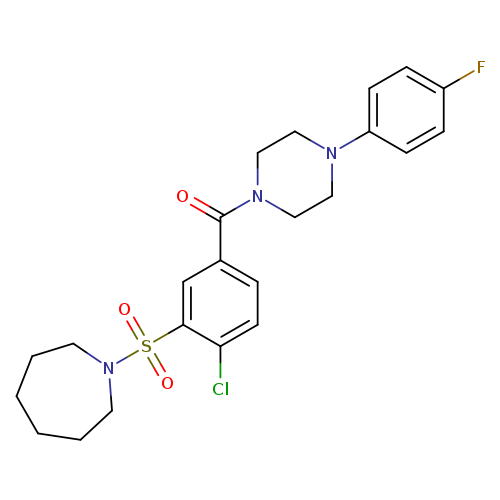 1-{2-chloro-5-[4-(4-fluorophenyl)piperazine-1-carbonyl]benzenesulfonyl}azepane