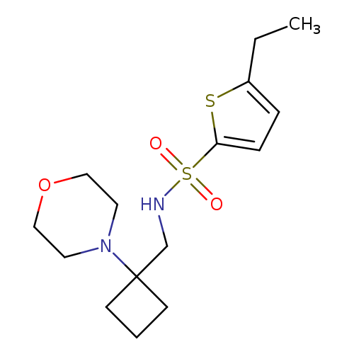5-ethyl-N-{[1-(morpholin-4-yl)cyclobutyl]methyl}thiophene-2-sulfonamide