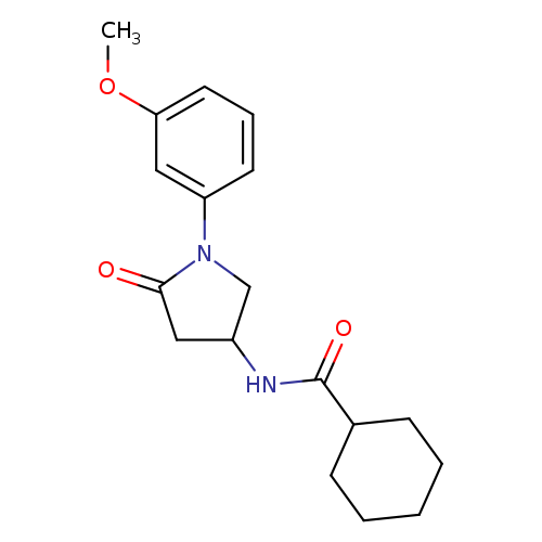 N-[1-(3-methoxyphenyl)-5-oxopyrrolidin-3-yl]cyclohexanecarboxamide