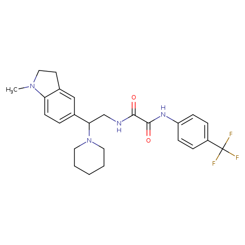 N-[2-(1-methyl-2,3-dihydro-1H-indol-5-yl)-2-(piperidin-1-yl)ethyl]-N'-[4-(trifluoromethyl)phenyl]ethanediamide