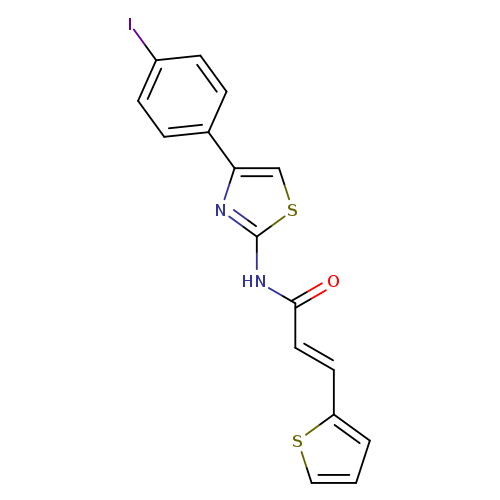 (2E)-N-[4-(4-iodophenyl)-1,3-thiazol-2-yl]-3-(thiophen-2-yl)prop-2-enamide