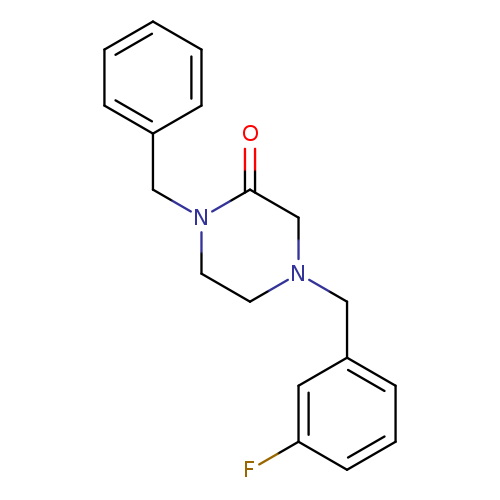 1-benzyl-4-[(3-fluorophenyl)methyl]piperazin-2-one