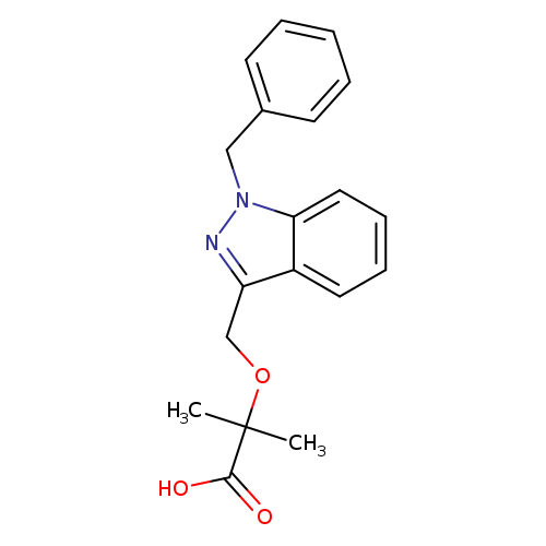 PROPANOIC ACID, 2-METHYL-2-[[1-(PHENYLMETHYL)-1H-INDAZOL-3-YL]METHOXY]-