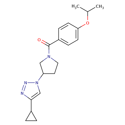 4-cyclopropyl-1-{1-[4-(propan-2-yloxy)benzoyl]pyrrolidin-3-yl}-1H-1,2,3-triazole