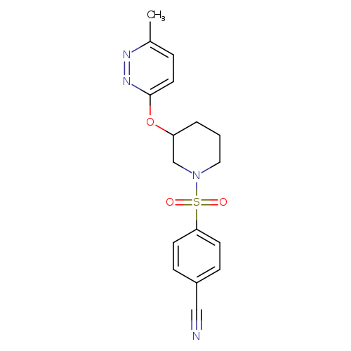 4-({3-[(6-methylpyridazin-3-yl)oxy]piperidin-1-yl}sulfonyl)benzonitrile