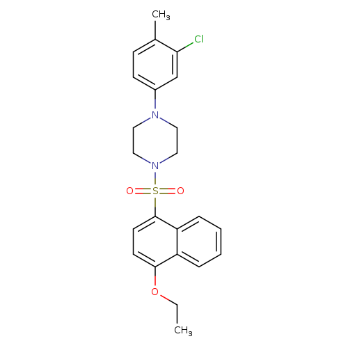 1-(3-chloro-4-methylphenyl)-4-[(4-ethoxynaphthalen-1-yl)sulfonyl]piperazine