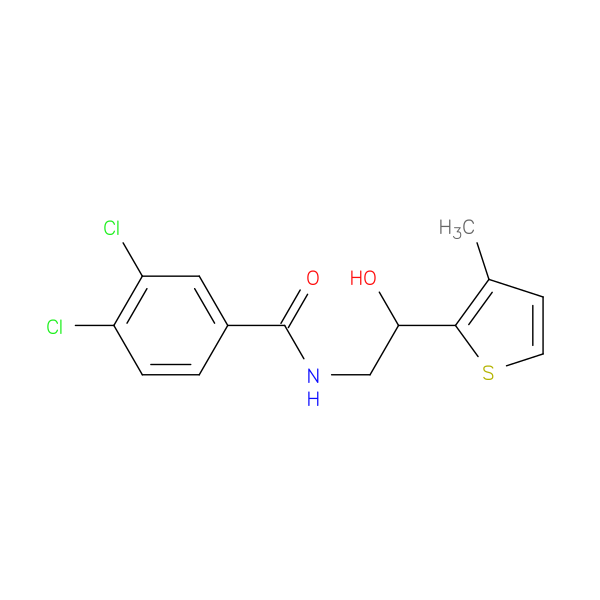 3,4-dichloro-N-[2-hydroxy-2-(3-methylthiophen-2-yl)ethyl]benzamide