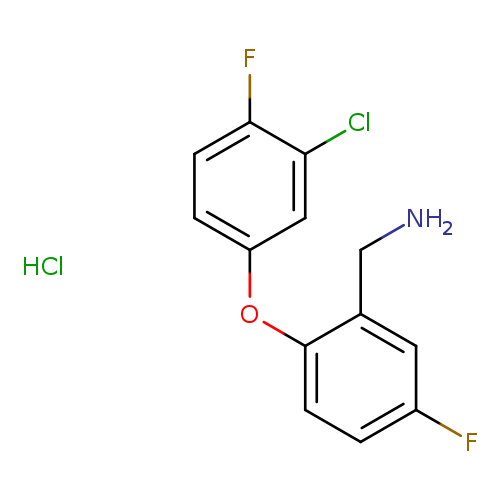 [2-(3-chloro-4-fluorophenoxy)-5-fluorophenyl]methanamine hydrochloride