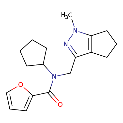 N-cyclopentyl-N-({1-methyl-1H,4H,5H,6H-cyclopenta[c]pyrazol-3-yl}methyl)furan-2-carboxamide