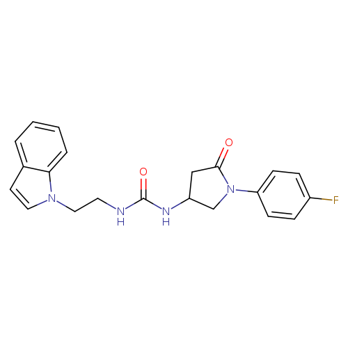 3-[1-(4-fluorophenyl)-5-oxopyrrolidin-3-yl]-1-[2-(1H-indol-1-yl)ethyl]urea