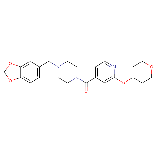 1-[(2H-1,3-benzodioxol-5-yl)methyl]-4-[2-(oxan-4-yloxy)pyridine-4-carbonyl]piperazine