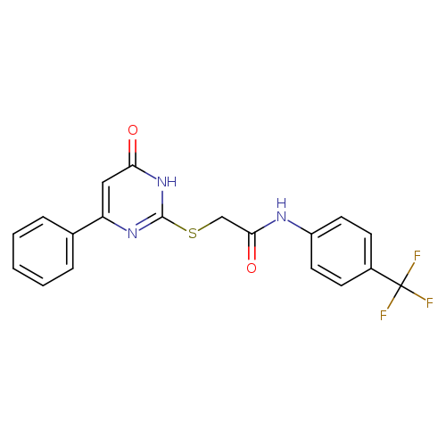 2-[(6-oxo-4-phenyl-1,6-dihydropyrimidin-2-yl)sulfanyl]-N-[4-(trifluoromethyl)phenyl]acetamide