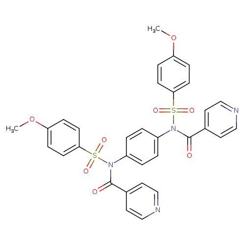N-(4-methoxybenzenesulfonyl)-N-{4-[N-(4-methoxybenzenesulfonyl)pyridine-4-amido]phenyl}pyridine-4-carboxamide
