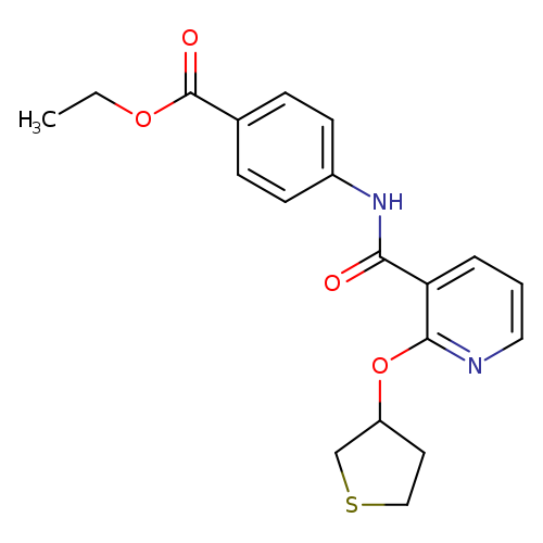 ethyl 4-[2-(thiolan-3-yloxy)pyridine-3-amido]benzoate