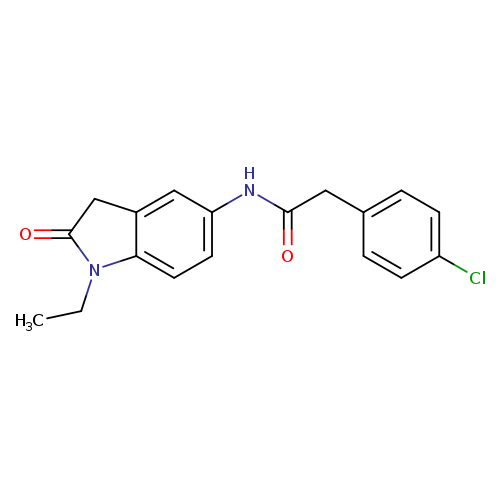 2-(4-chlorophenyl)-N-(1-ethyl-2-oxo-2,3-dihydro-1H-indol-5-yl)acetamide