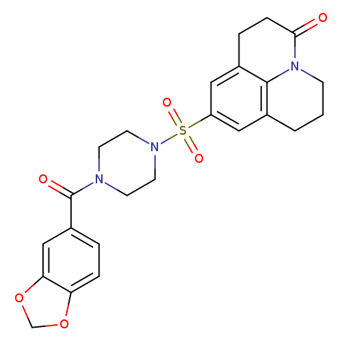 7-{[4-(2H-1,3-benzodioxole-5-carbonyl)piperazin-1-yl]sulfonyl}-1-azatricyclo[7.3.1.0^{5,13}]trideca-5,7,9(13)-trien-2-one