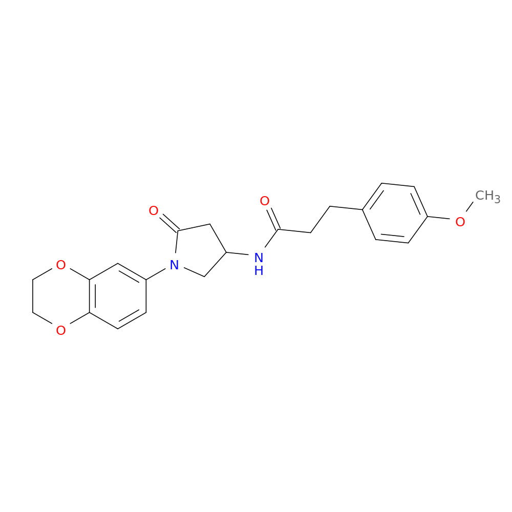 N-[1-(2,3-dihydro-1,4-benzodioxin-6-yl)-5-oxopyrrolidin-3-yl]-3-(4-methoxyphenyl)propanamide