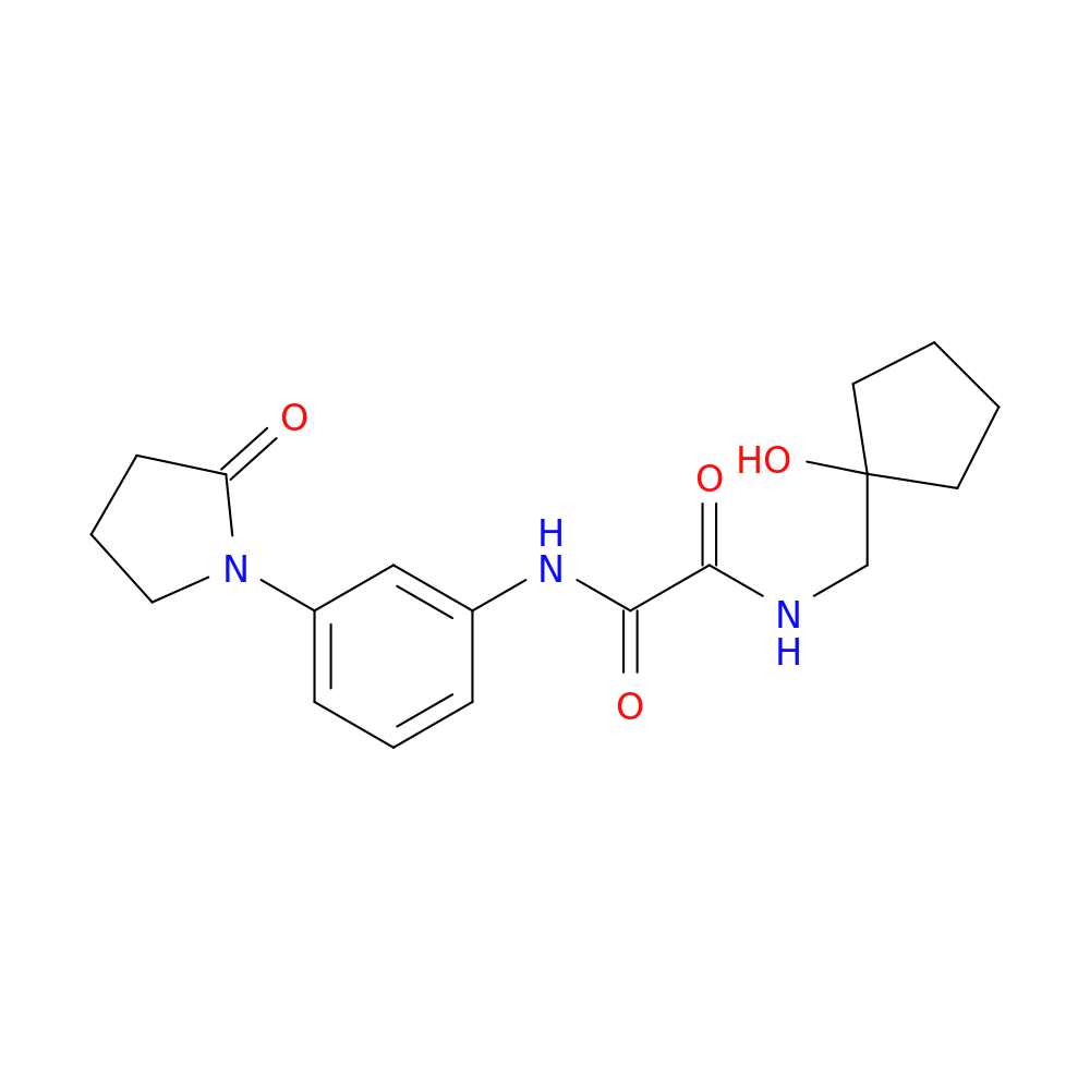 N-[(1-hydroxycyclopentyl)methyl]-N'-[3-(2-oxopyrrolidin-1-yl)phenyl]ethanediamide