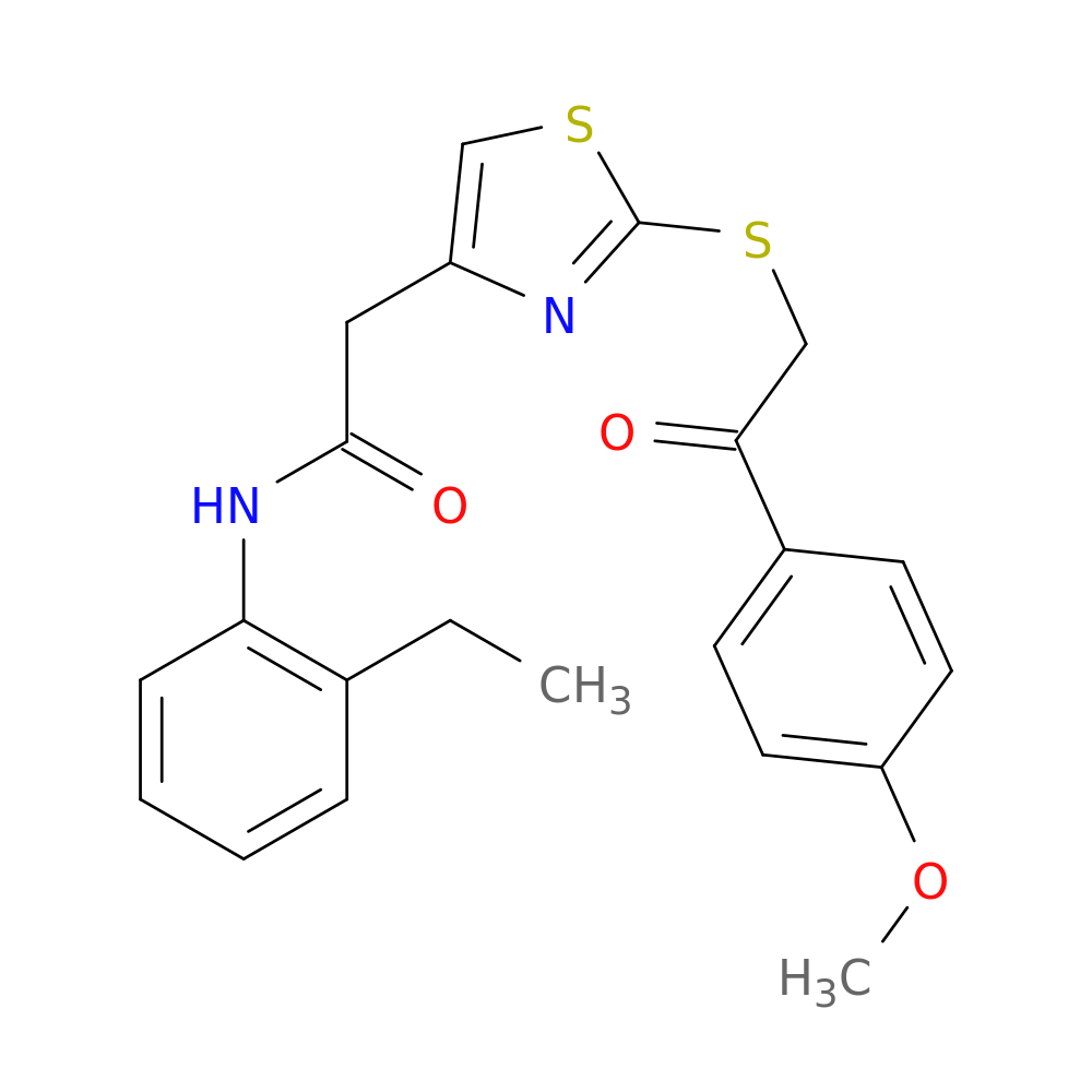 N-(2-ethylphenyl)-2-(2-{[2-(4-methoxyphenyl)-2-oxoethyl]sulfanyl}-1,3-thiazol-4-yl)acetamide