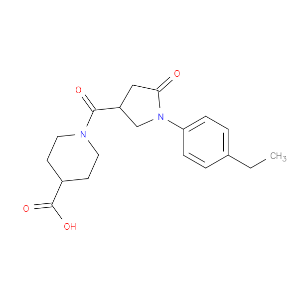 1-([1-(4-Ethylphenyl)-5-oxopyrrolidin-3-yl]carbonyl)piperidine-4-carboxylic acid