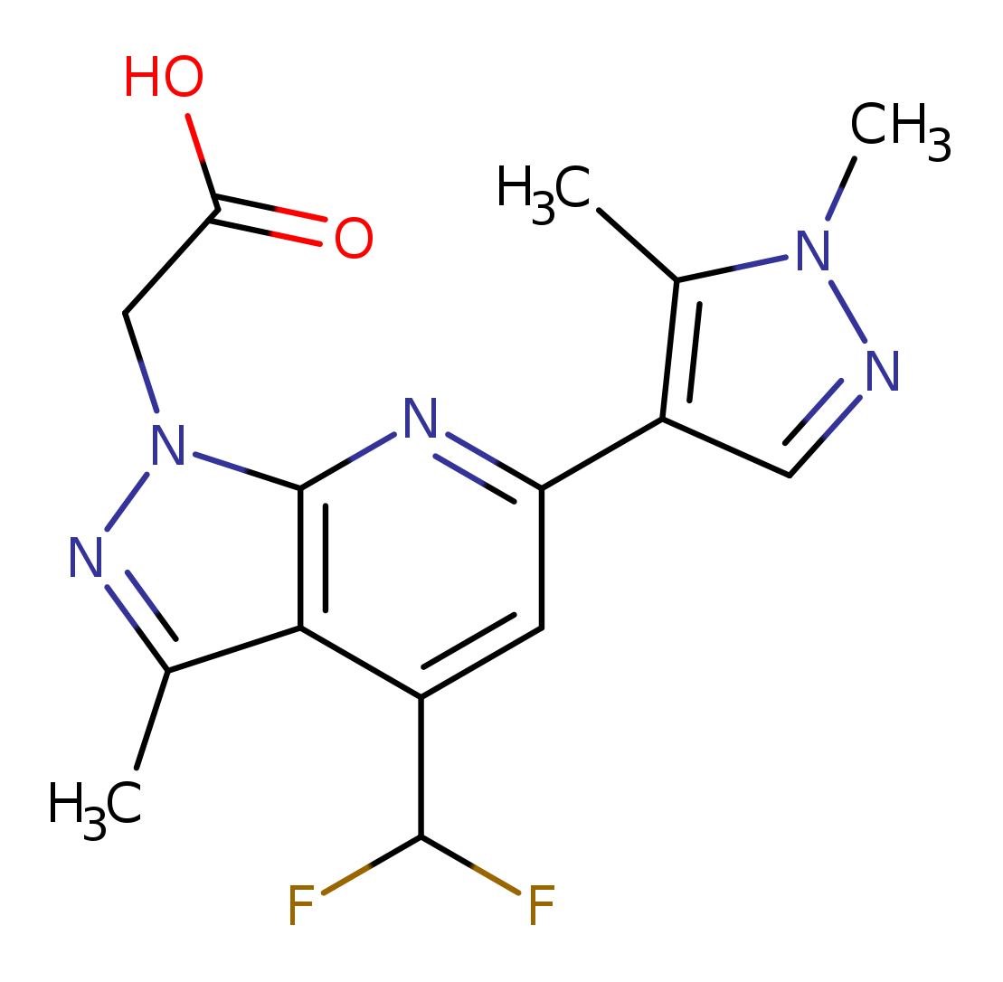 2-(4-(Difluoromethyl)-6-(1,5-dimethyl-1H-pyrazol-4-yl)-3-methyl-1H-pyrazolo[3,4-b]pyridin-1-yl)acetic acid