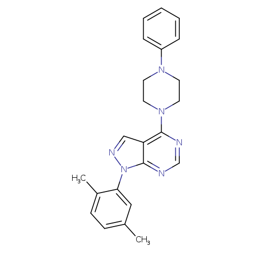1-[1-(2,5-dimethylphenyl)-1H-pyrazolo[3,4-d]pyrimidin-4-yl]-4-phenylpiperazine