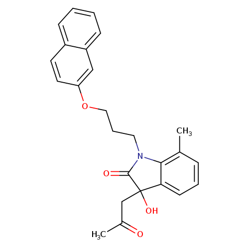 3-hydroxy-7-methyl-1-[3-(naphthalen-2-yloxy)propyl]-3-(2-oxopropyl)-2,3-dihydro-1H-indol-2-one