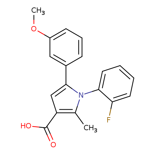 1-(2-fluorophenyl)-5-(3-methoxyphenyl)-2-methyl-1H-pyrrole-3-carboxylicacid