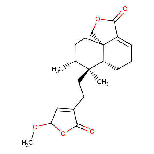 1H-Naphtho[1,8a-c]furan-3(5H)-one, 7-[2-(2,5-dihydro-5-methoxy-2-oxo-3-furanyl)ethyl]-6,6a,7,8,9,10-hexahydro-7,8-dimethyl-, (6aR,7S,8R,10aS)-rel-(-)-