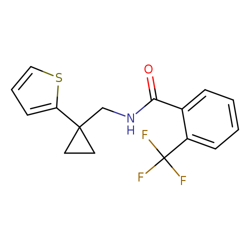 N-{[1-(thiophen-2-yl)cyclopropyl]methyl}-2-(trifluoromethyl)benzamide