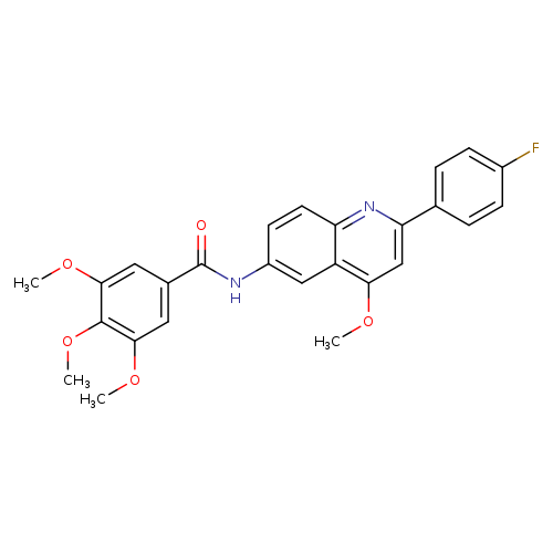 N-[2-(4-fluorophenyl)-4-methoxyquinolin-6-yl]-3,4,5-trimethoxybenzamide