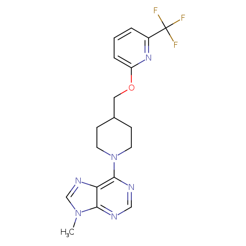 9-methyl-6-[4-({[6-(trifluoromethyl)pyridin-2-yl]oxy}methyl)piperidin-1-yl]-9H-purine