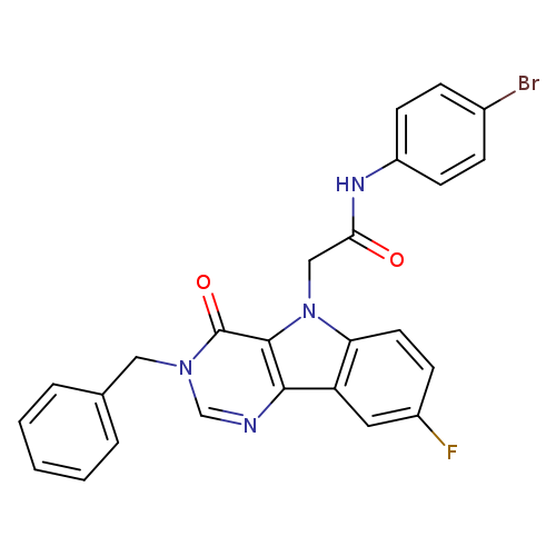 2-{3-benzyl-8-fluoro-4-oxo-3H,4H,5H-pyrimido[5,4-b]indol-5-yl}-N-(4-bromophenyl)acetamide