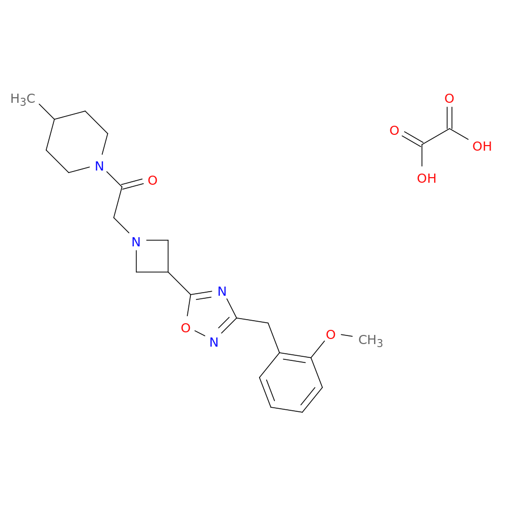 2-(3-{3-[(2-methoxyphenyl)methyl]-1,2,4-oxadiazol-5-yl}azetidin-1-yl)-1-(4-methylpiperidin-1-yl)ethan-1-one; oxalic acid