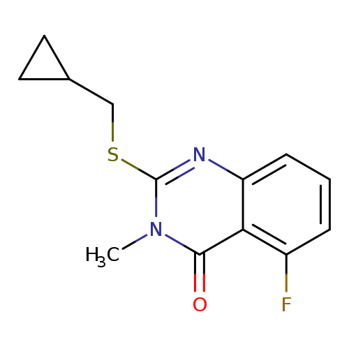 2-[(cyclopropylmethyl)sulfanyl]-5-fluoro-3-methyl-3,4-dihydroquinazolin-4-one